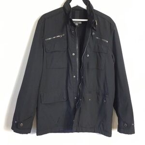 DKNY Field Black Full Zip Pockets Hoodie Jacket 
M.